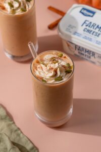 Pumpkin Chai Cappuccino Smoothie - Made with Lifeway Pumpkin Spice Kefir and Lifeway Farmer Cheese