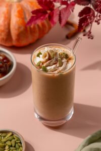 Pumpkin Chai Cappuccino Smoothie - Made with Lifeway Pumpkin Spice Kefir and Lifeway Farmer Cheese
