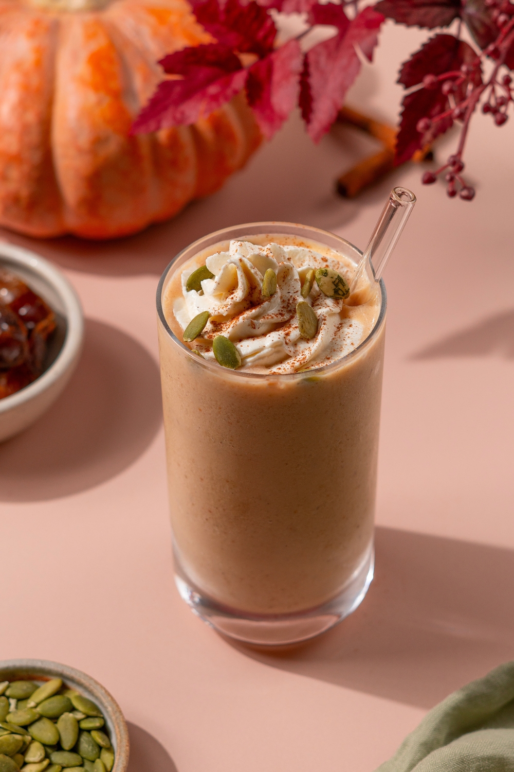 Pumpkin Chai Cappuccino Smoothie - Made with Lifeway Pumpkin Spice Kefir and Lifeway Farmer Cheese