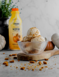Pumpkin Ice Cream made with Lifeway Kefir