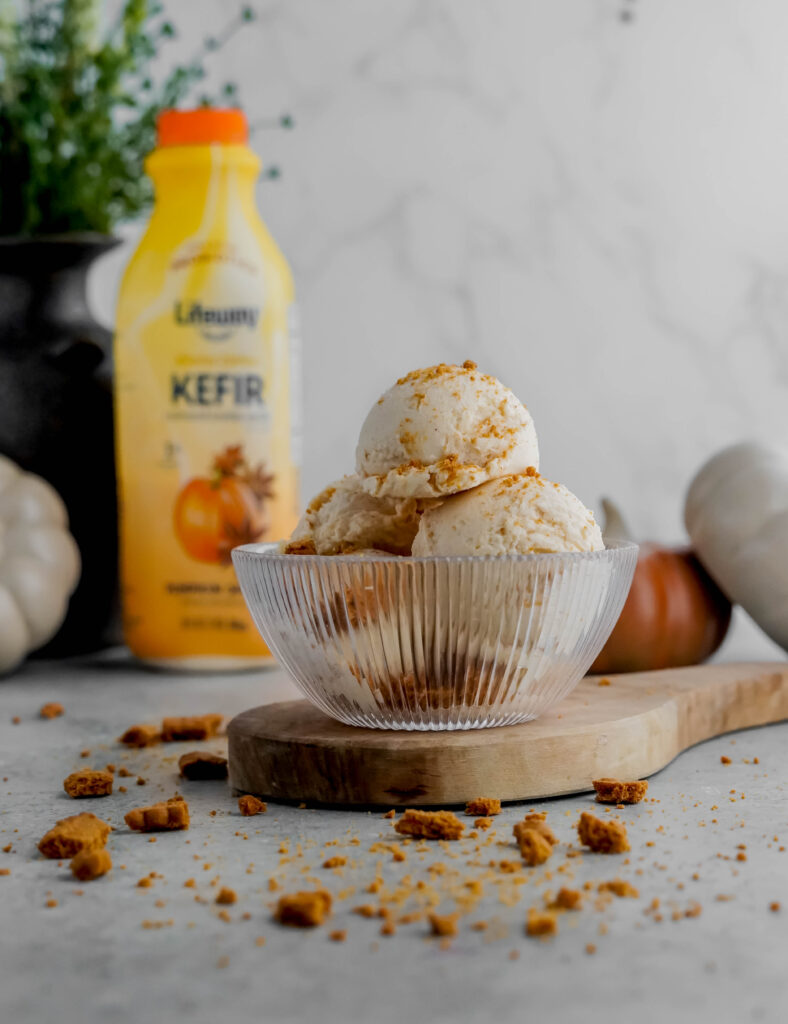 Pumpkin Ice Cream made with Lifeway Kefir