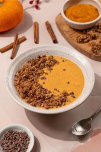 Pumpkin Spice Probiotic Smoothie Bowl Made with Lifeway Pumpkin Spice Kefir