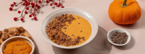 Pumpkin Spice Probiotic Smoothie Bowl Made with Lifeway Pumpkin Spice Kefir