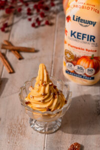 Pumpkin Spice Soft Serve Frozen Kefir - Made with Lifeway Pumpkin Spice Kefir