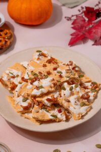 Pumpkin Swirl Protein Bark with Lifeway Kefir and Farmer Cheese