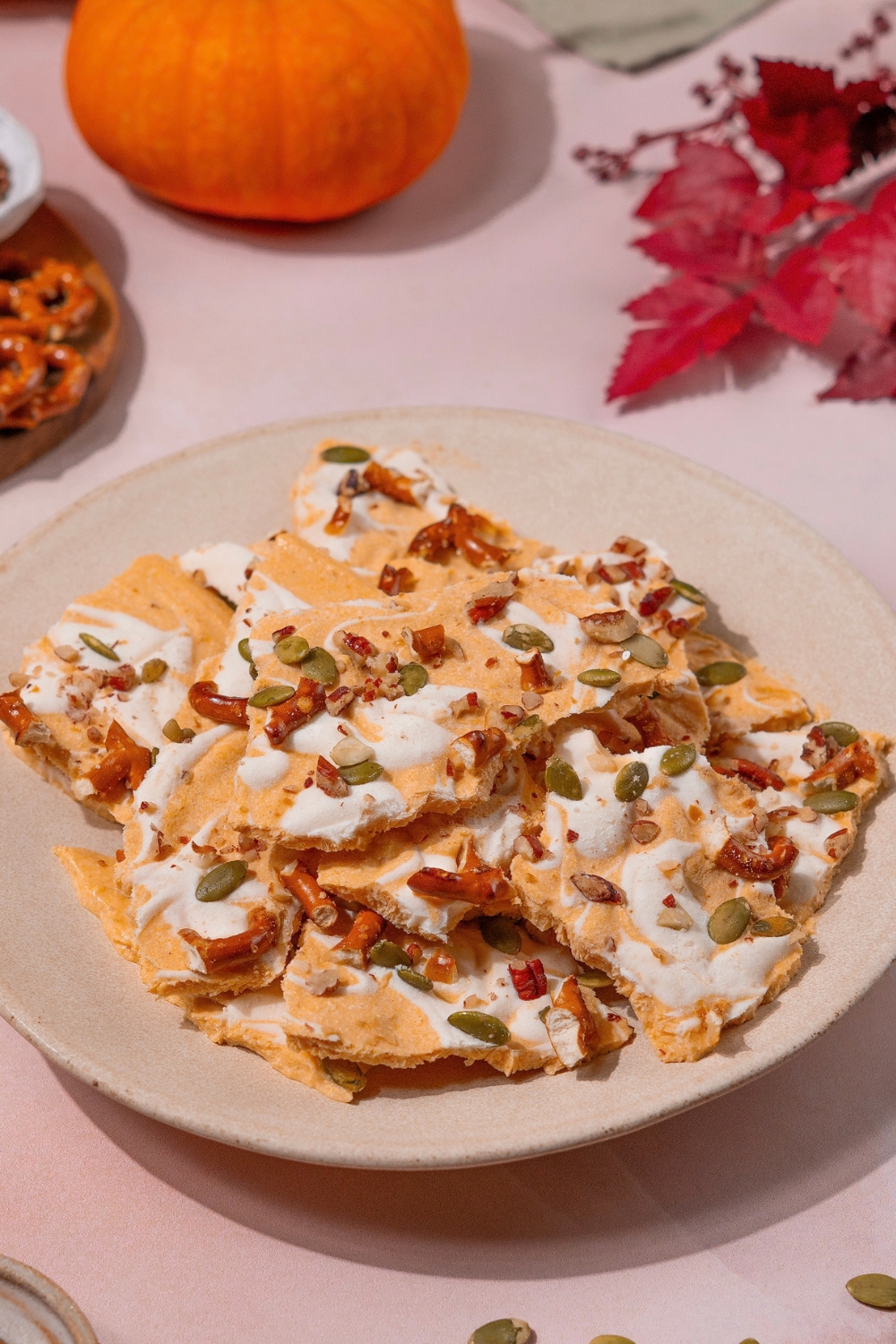Pumpkin Swirl Protein Bark with Lifeway Kefir and Farmer Cheese