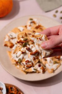 Pumpkin Swirl Protein Bark with Lifeway Kefir and Farmer Cheese