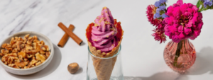 Purple Sweet Potato Soft Serve Frozen Kefir made with Lifeway