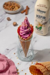 Purple Sweet Potato Soft Serve Frozen Kefir made with Lifeway