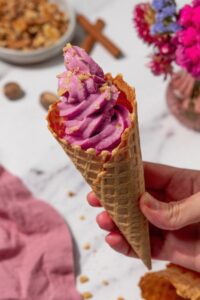 Purple Sweet Potato Soft Serve Frozen Kefir made with Lifeway