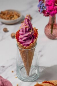 Purple Sweet Potato Soft Serve Frozen Kefir made with Lifeway