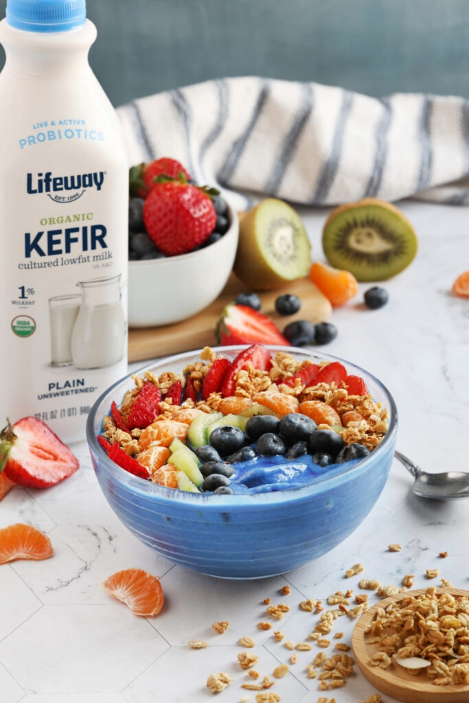 Rainbow Smoothie Bowl made with Lifeway Kefir