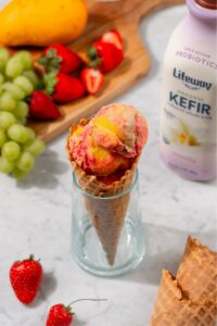 Rainbow Swirl Frozen Kefir made with Lifeway Kefir