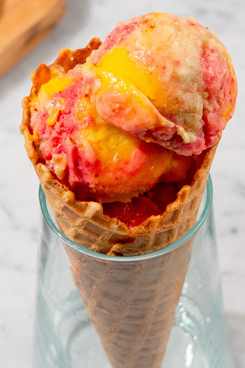 Rainbow Swirl Frozen Kefir made with Lifeway Kefir