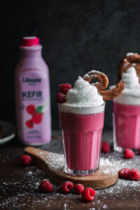 Raspberry Funnel Cake Smoothie made with Lifeway Kefir