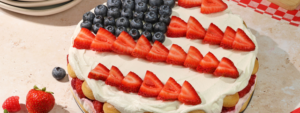 Red, White, and Blue Berry Trifle Made with Lifeway Kefir and Farmer Cheese