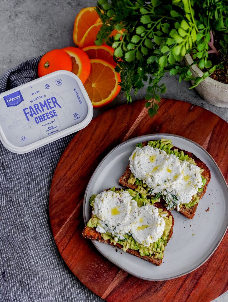 Savory Herb Avocado Toast with Farmer Cheese 