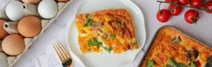 Sheet Pan Fajita Egg Bake with Lifeway Kefir and Farmer Cheese