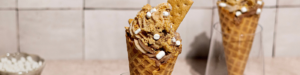 S'mores Soft Serve Frozen Kefir Made with Lifeway Muscle Mates Kefir