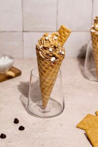 S'mores Soft Serve Frozen Kefir Made with Lifeway Muscle Mates Kefir