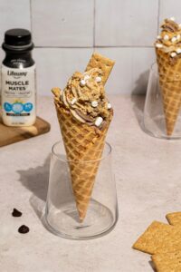 S'mores Soft Serve Frozen Kefir Made with Lifeway Muscle Mates Kefir