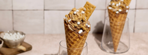 S'mores Soft Serve Frozen Kefir Made with Lifeway Muscle Mates Kefir