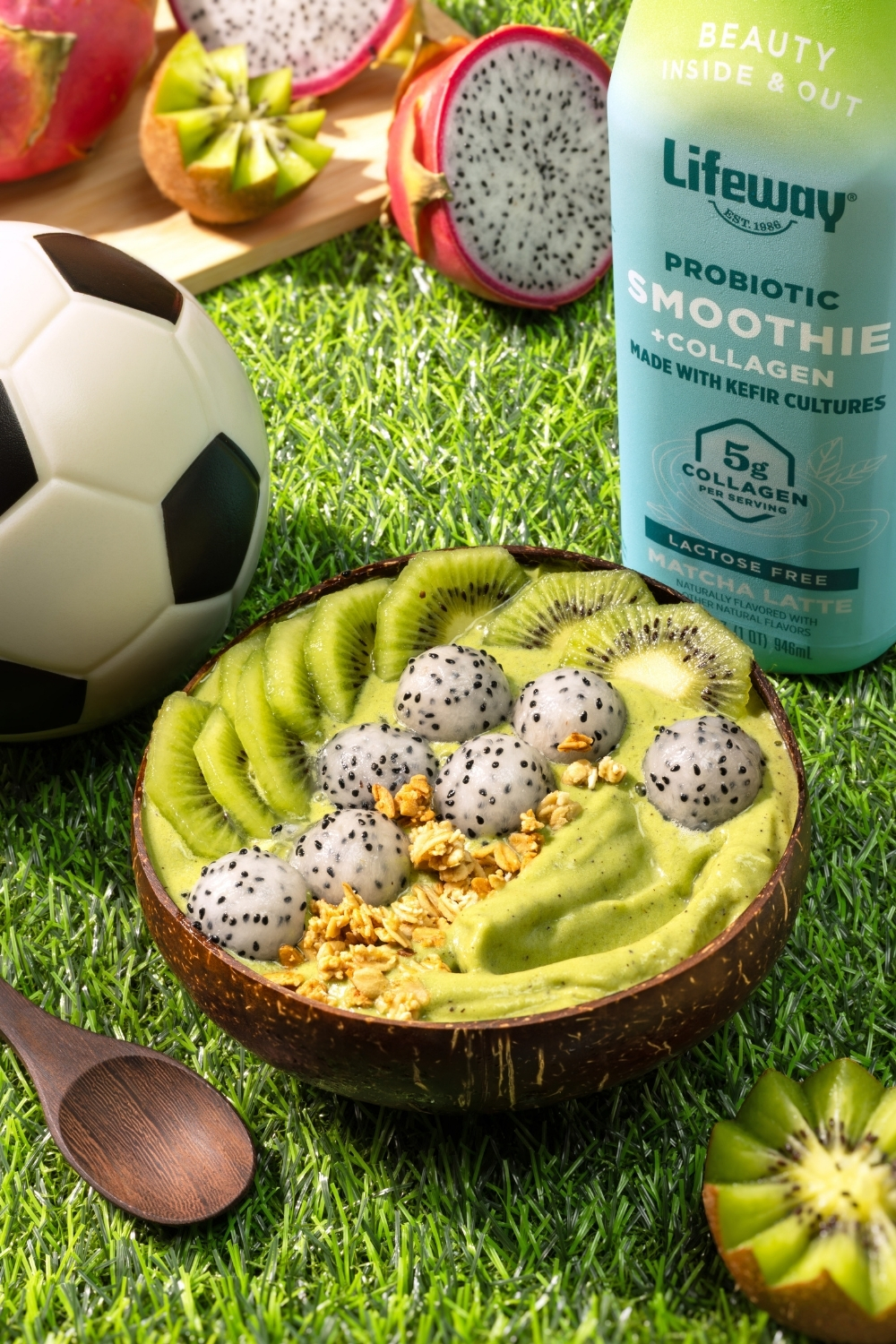 Soccer Match-a Smoothie Bowl made with Lifeway