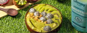Soccer Match-a Smoothie Bowl made with Lifeway Kefir
