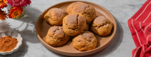 Soft Baked Pumpkin Spice Cookies - Made with Lifeway Kefir Butter and Served with Lifeway Kefir