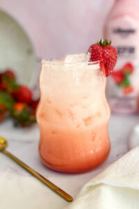 Sparkling Strawberry Lemon Kefir Soda made with Lifeway Kefir