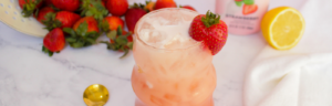 Sparkling Strawberry Lemon Kefir Soda made with Lifeway Kefir
