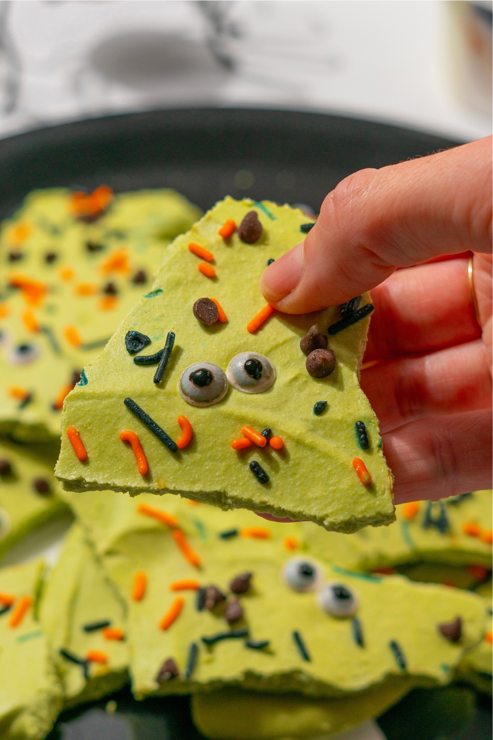 Spooky Halloween Protein Bark Made with Lifeway Farmer Cheese