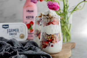 Strawberry Kefir Parfait made with Lifeway Kefir