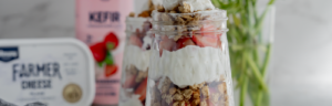 Strawberry Kefir Parfait made with Lifeway Kefir