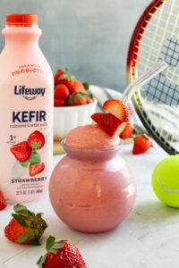 Strawberry Love Frosé made with Lifeway Kefir