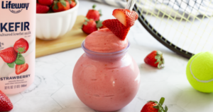 Strawberry Love Frosé made with Lifeway Kefir