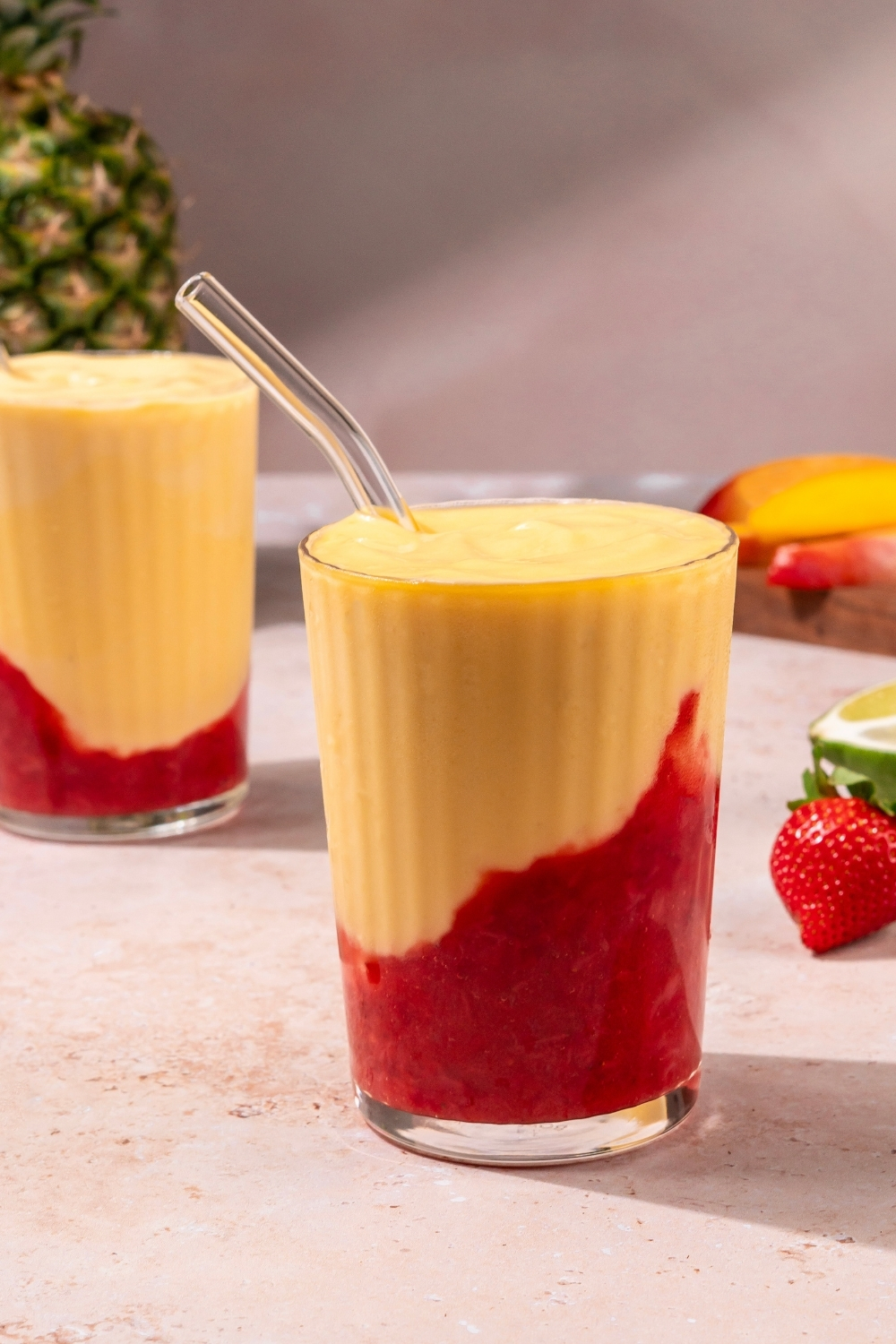 Strawberry Mango Kefir Smoothie made with Lifeway
