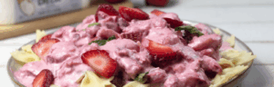 Strawberry Pasta with Lifeway Farmer Cheese