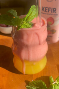 Strawberry Pineapple Mocktail made with Lifeway Kefir