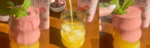 Strawberry Pineapple Mocktail made with Lifeway Kefir