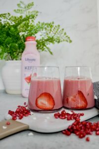 Strawberry Pomegranate Beet Smoothie made with Lifeway Kefir