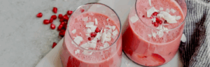 Strawberry Pomegranate Beet Smoothie made with Lifeway Kefir