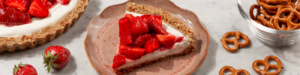 Strawberry Pretzel Pie made with Lifeway Kefir, Farmer Cheese, and Lifeway Kefir Butter