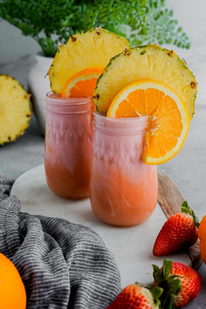 Strawberry Sunrise Smoothie made with Lifeway Kefir