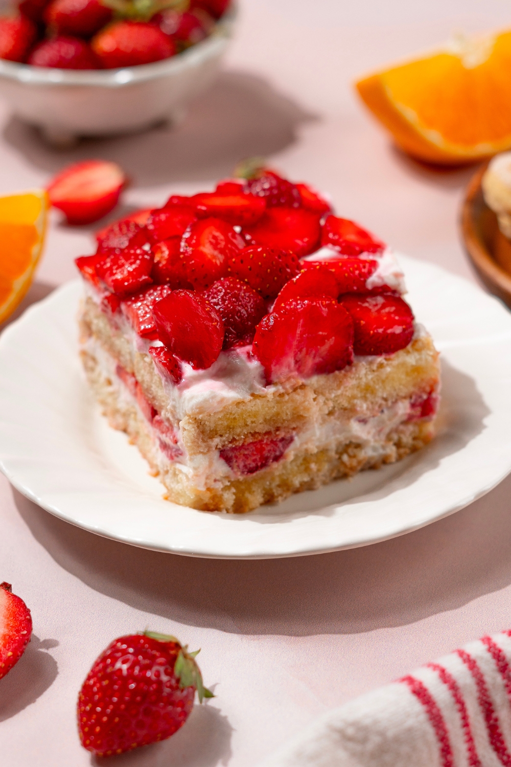 Strawberry Tiramisu made with Lifeway Farmer Cheese and Lifeway Kefir