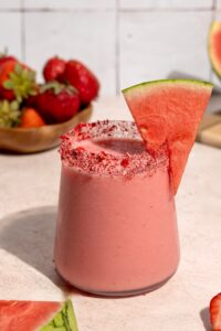Strawberry Watermelon Smoothie made with Lowfat Strawberry Lifeway Kefir