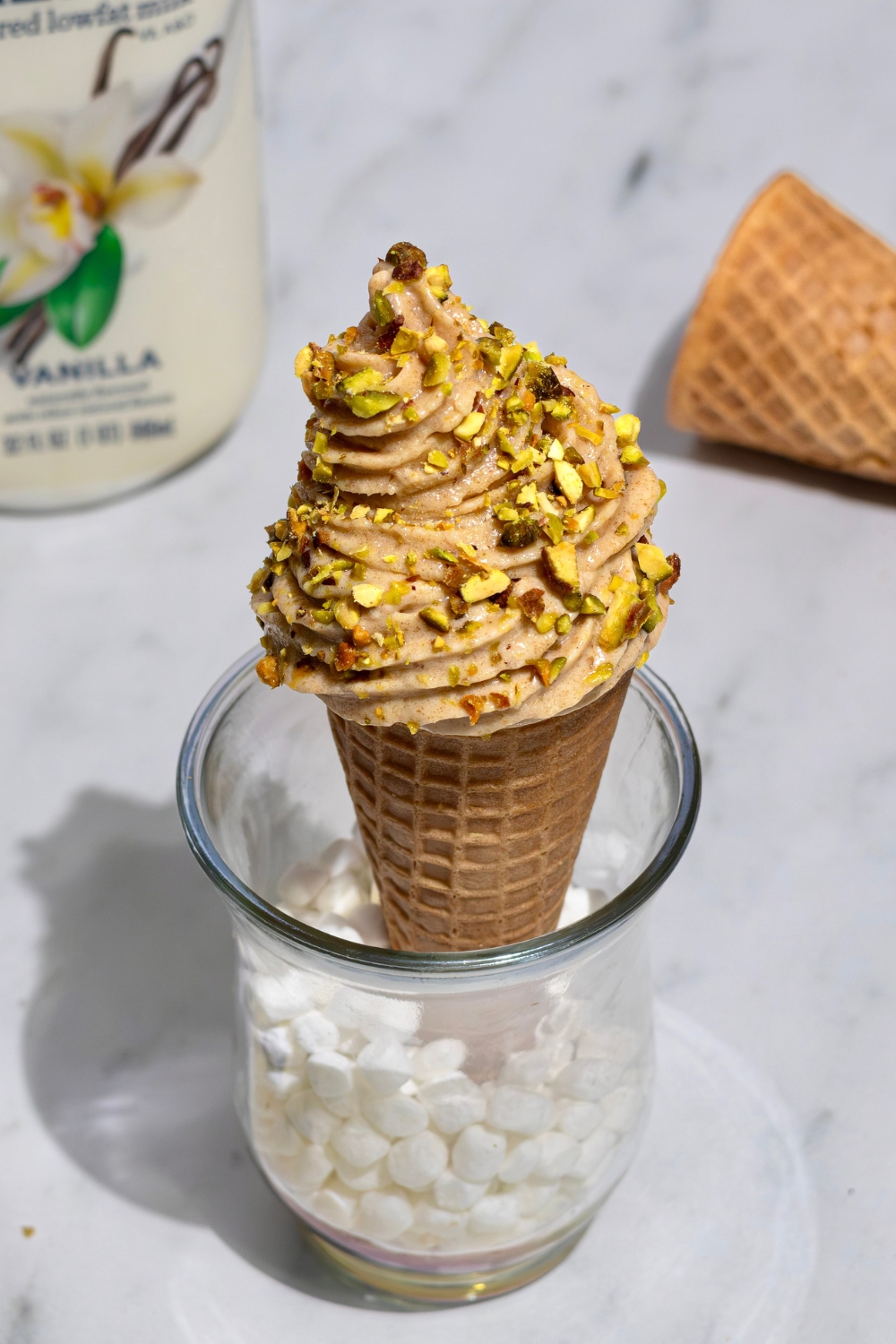Tahini Date Soft Serve Frozen Kefir Made with Lifeway Kefir