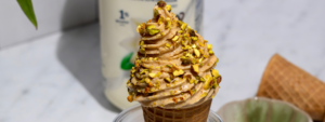 Tahini Date Soft Serve Frozen Kefir Made with Lifeway Kefir
