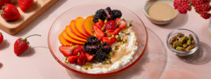 Tahini Honey Farmer Cheese Bowl with Fruit Made with Lifeway Farmer Cheese