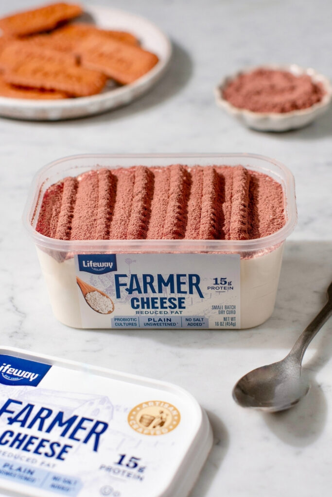 Tiramisu Japanese Cheesecake made with Lifeway Farmer Cheese